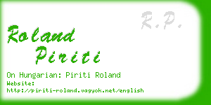 roland piriti business card